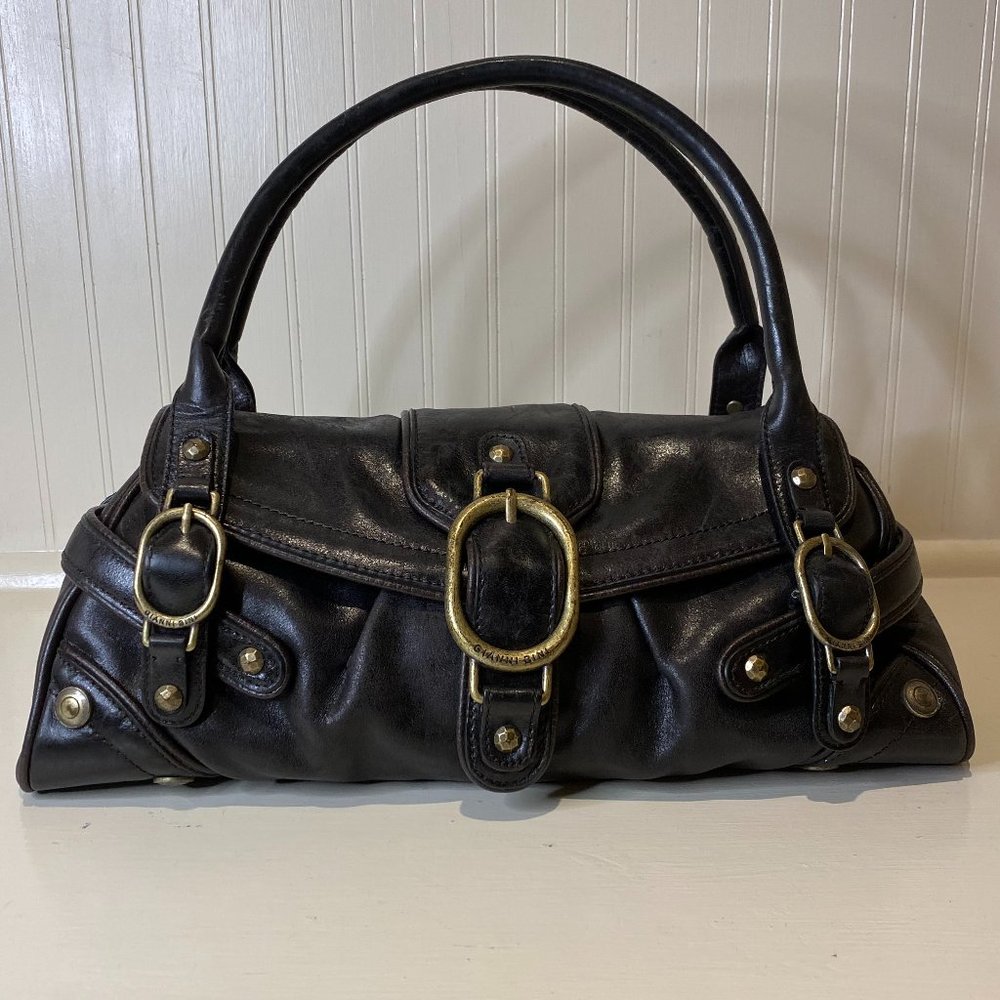 Gianni Bini Leather Flap-over Handbag